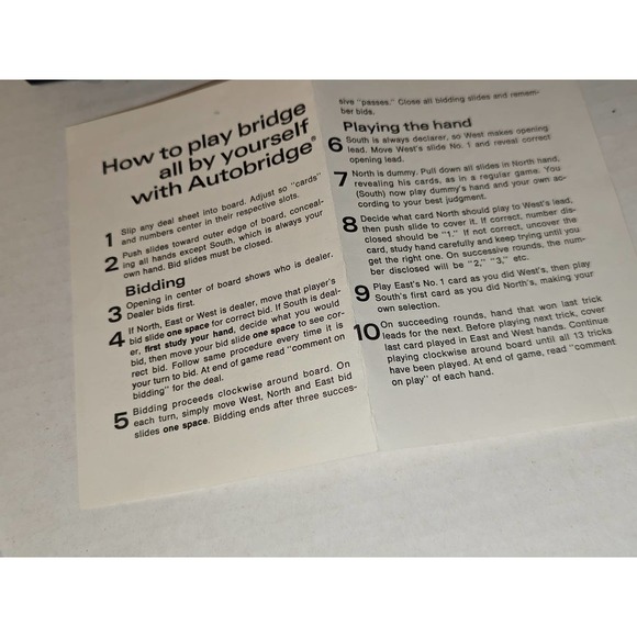 Vintage 1969 Advanced Autobridge Playing Board Set Alfred P. Sheinwold PB - Picture 4 of 15